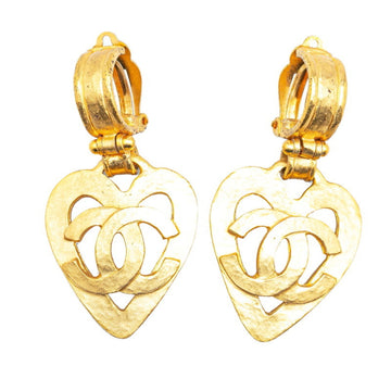 HeartShaped Chanel Logo Earrings