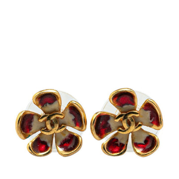 Flower Enamel Earrings