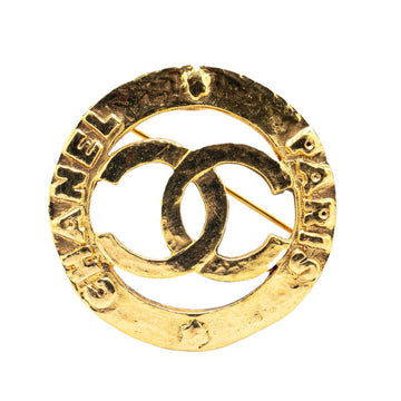 Coco Mark Gold Plated Brooch with Box