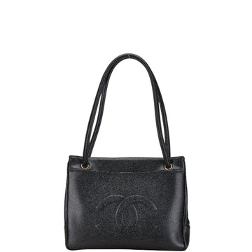 Leather Logo CC Tote Bag with Metal Fittings