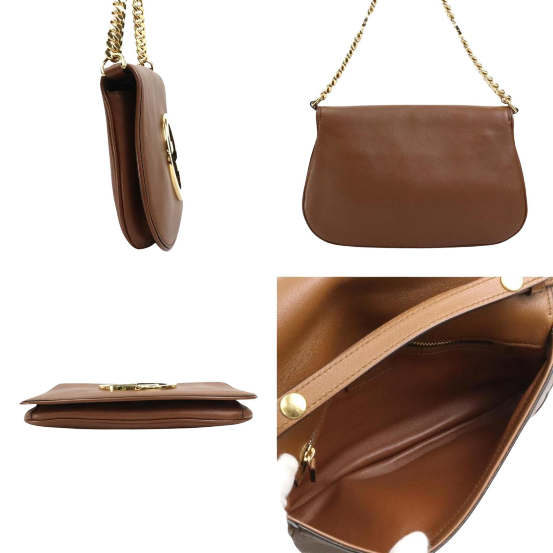 Leather Clutch with Dust Bag and Slight Wear