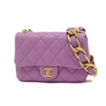 Leather Single Flap Bag with Dust Bag and Metal Fittings