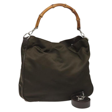 Bamboo Synthetic Shoulder Bag with Strap
