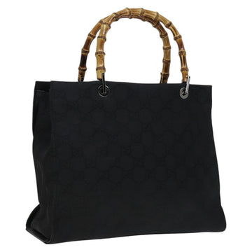 Synthetic Bamboo Handle Bag with Storage