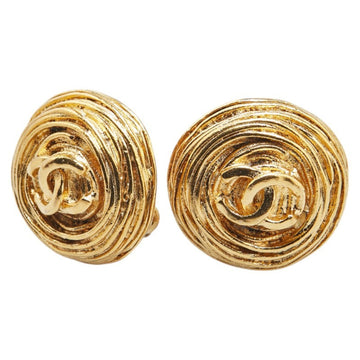 Coco Mark Gold Plated Earrings with Box
