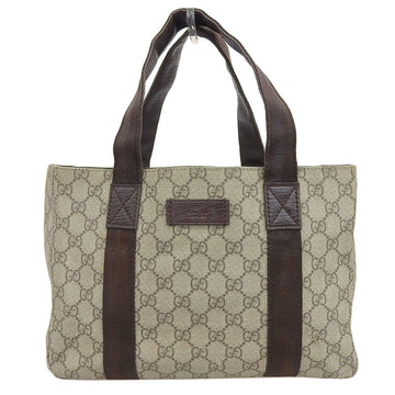 GG Canvas Tote Bag with Leather Trim and Metal Fittings