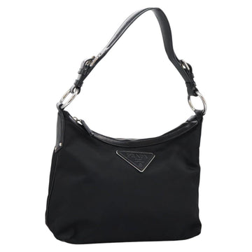 Synthetic Shoulder Bag with Metal Fittings