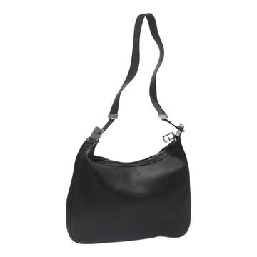 Leather Shoulder Bag with Gold-Tone Hardware