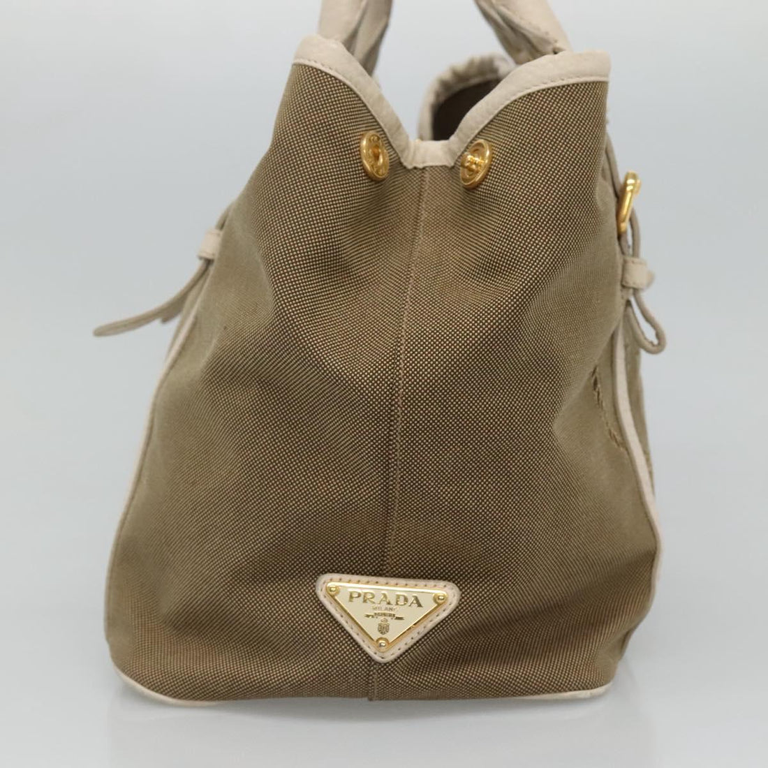 Canvas Tote Bag with Handles and Metal Fittings