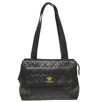 Leather CC Logo Tote Bag