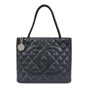 Leather Medaillon Tote Bag with Minor Wear
