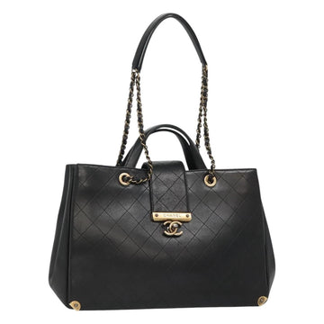 Matelasse Leather Chain Shoulder Bag with Dust Bag
