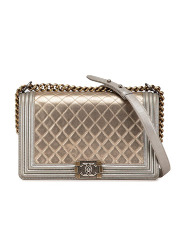 Quilted Lambskin Boy Flap Bag with Chain Strap