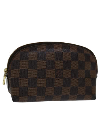 Damier Ebene Pochette Cosmetic Pouch with Accessories - Used