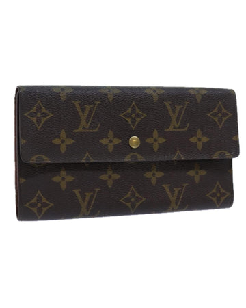 Monogram Long Wallet with Button Clasp -  LV