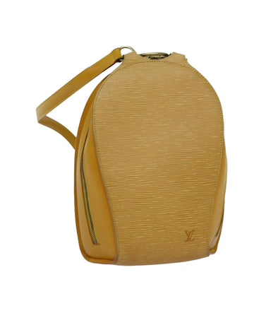 Epi Leather Backpack in Yellow with Metal Fittings