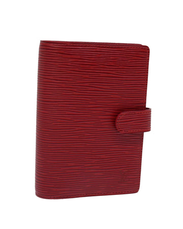 Epi Leather Day Planner Cover in Red