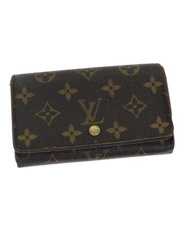 Monogram Canvas Wallet with Button Clasp