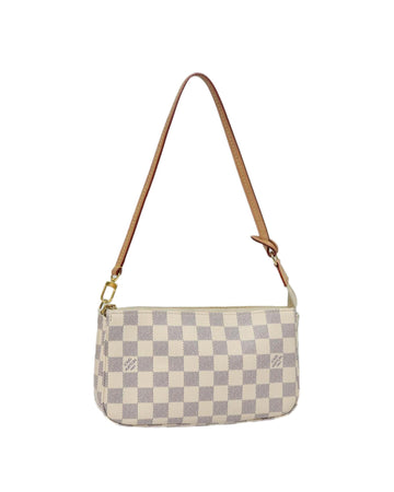 Damier Azur Canvas Pochette Accessoires Pouch with Dust Bag and Item Box