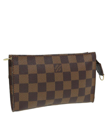 Damier Ebene Canvas Pouch with Slight Wear and Storage Odor