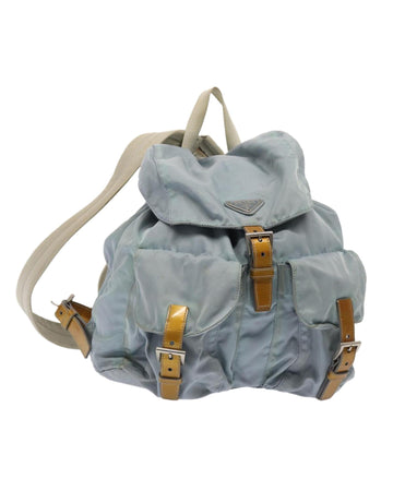 Nylon Backpack with Silver-Tone Hardware