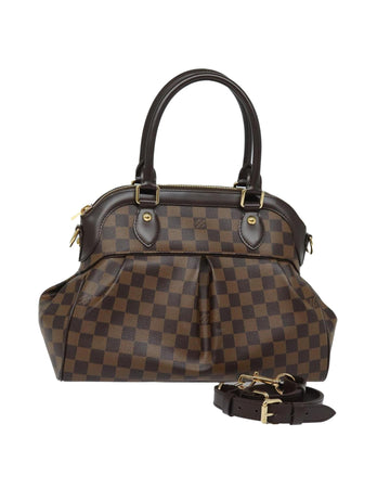 Damier Ebene Trevi GM Hand Bag with Dust Bag and Shoulder Strap