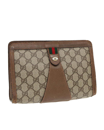 GG Supreme Web Sherry Line Clutch Bag