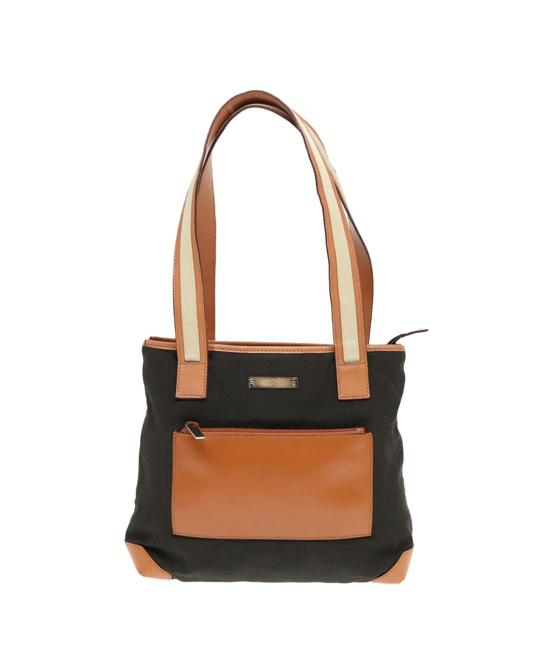 Canvas Tote Bag with Silver Accents