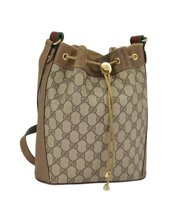 GG Supreme Web Sherry Line Shoulder Bag in PVC Leather and Canvas
