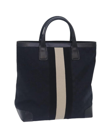 GG Canvas Sherry Line Tote Bag with Silver Accents