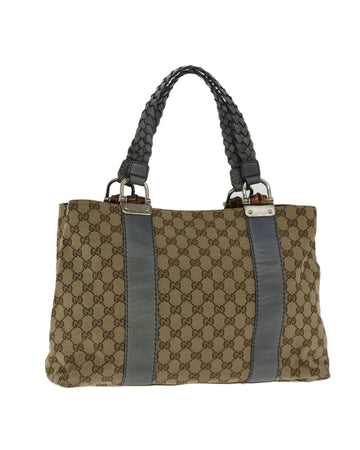 GG Canvas Tote Bag with Braided Handles