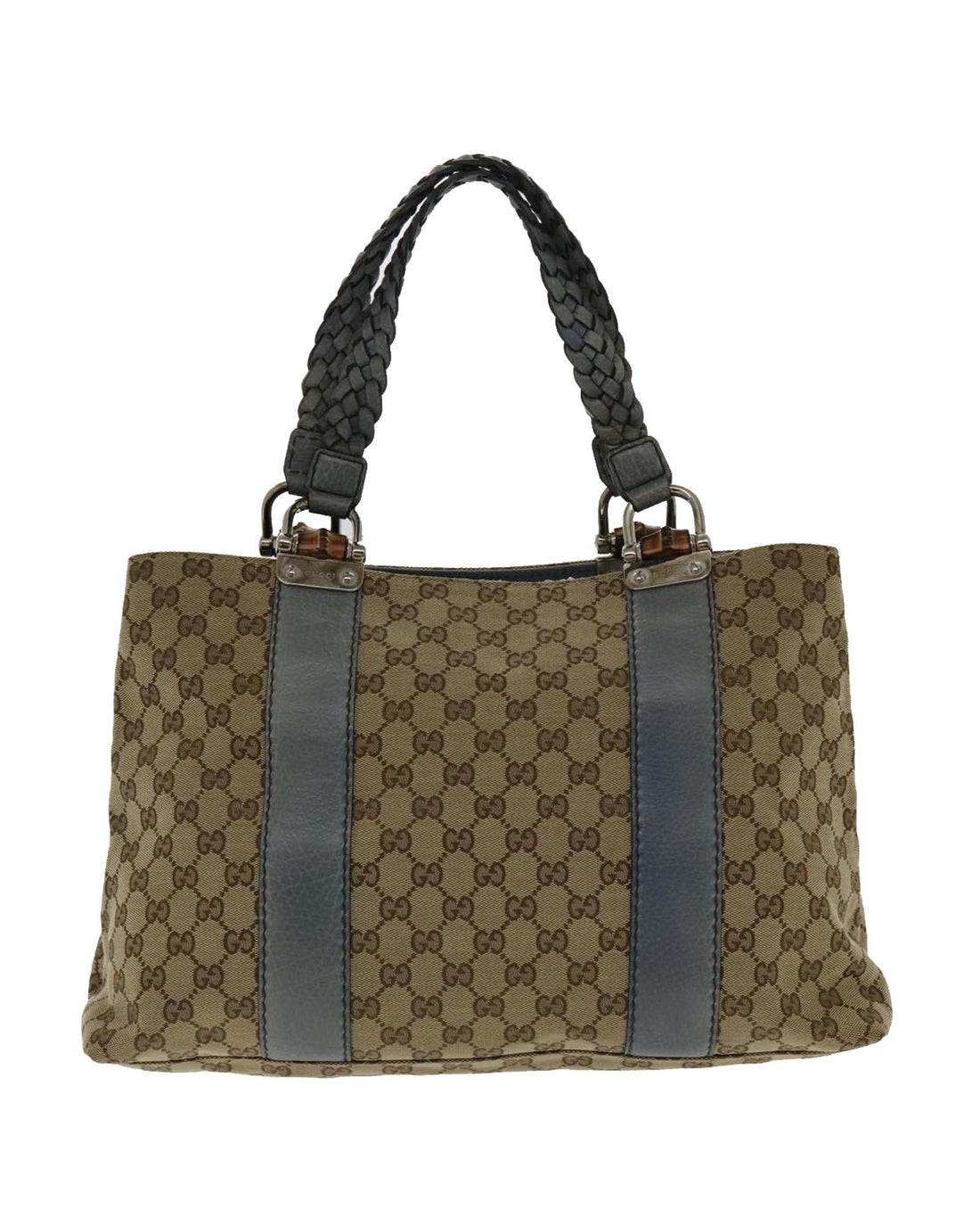 GG Canvas Tote Bag with Braided Handles