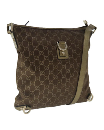 GG Canvas Abbey Shoulder Bag with Gold Accents