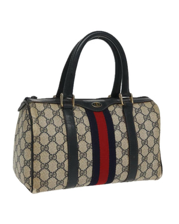 GG Supreme Sherry Line Boston Bag in PVC Leather and Canvas