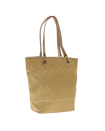 GG Canvas Tote Bag with Gold Accents