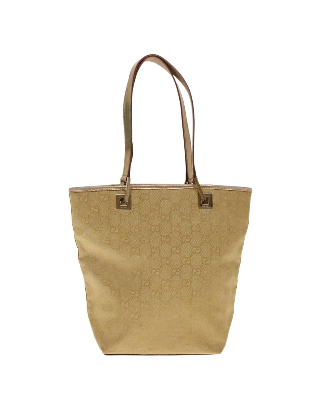 GG Canvas Tote Bag with Gold Accents