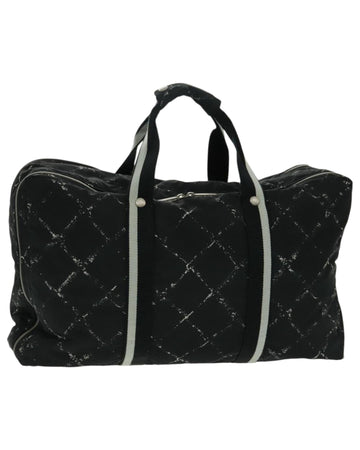 Nylon Boston Bag with Silver CC Auth Trim