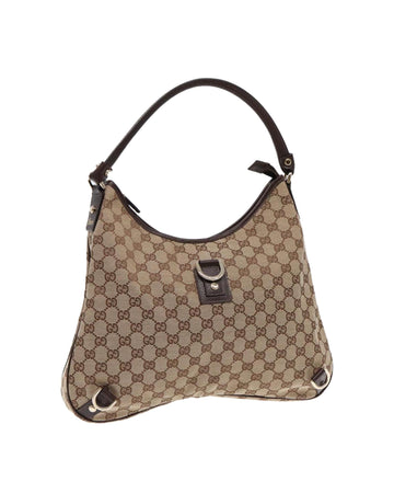 GG Canvas Abbey Shoulder Bag with Silver Accents