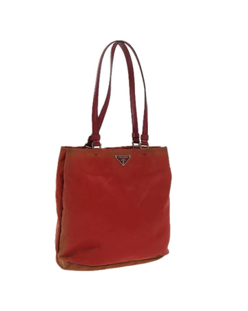 Nylon Hand Bag with Silver Accents