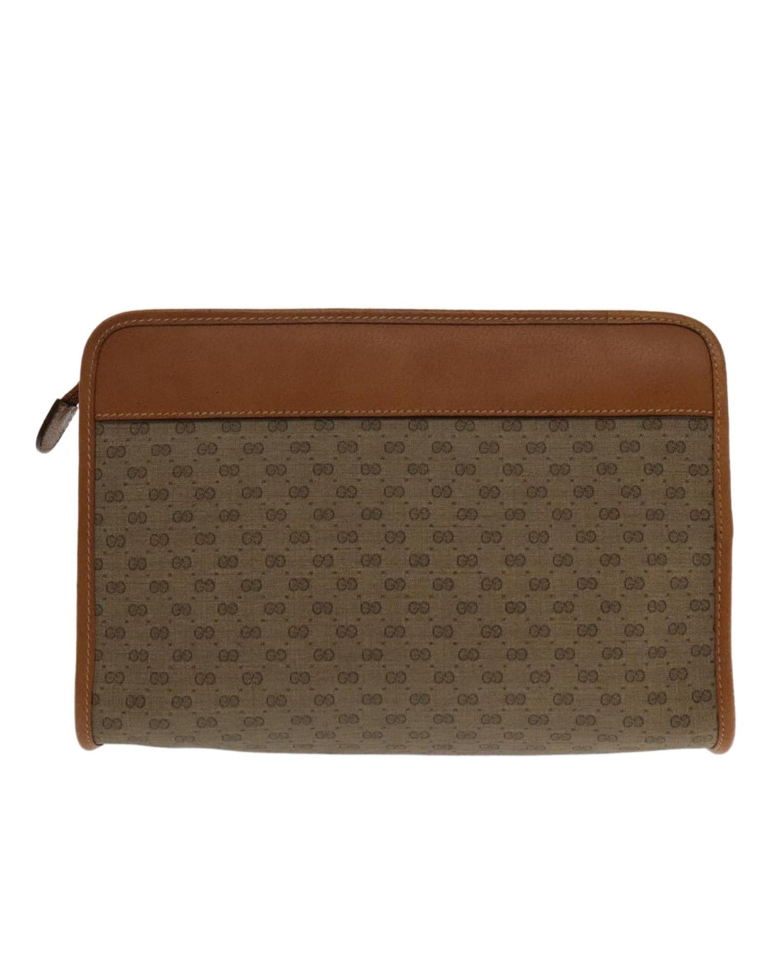 Micro GG Supreme Clutch Bag PVC Beige Auth 95549