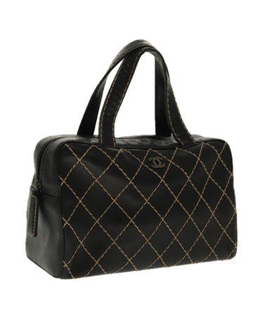 Matelasse Wild Stitch Leather Hand Bag with CC Auth