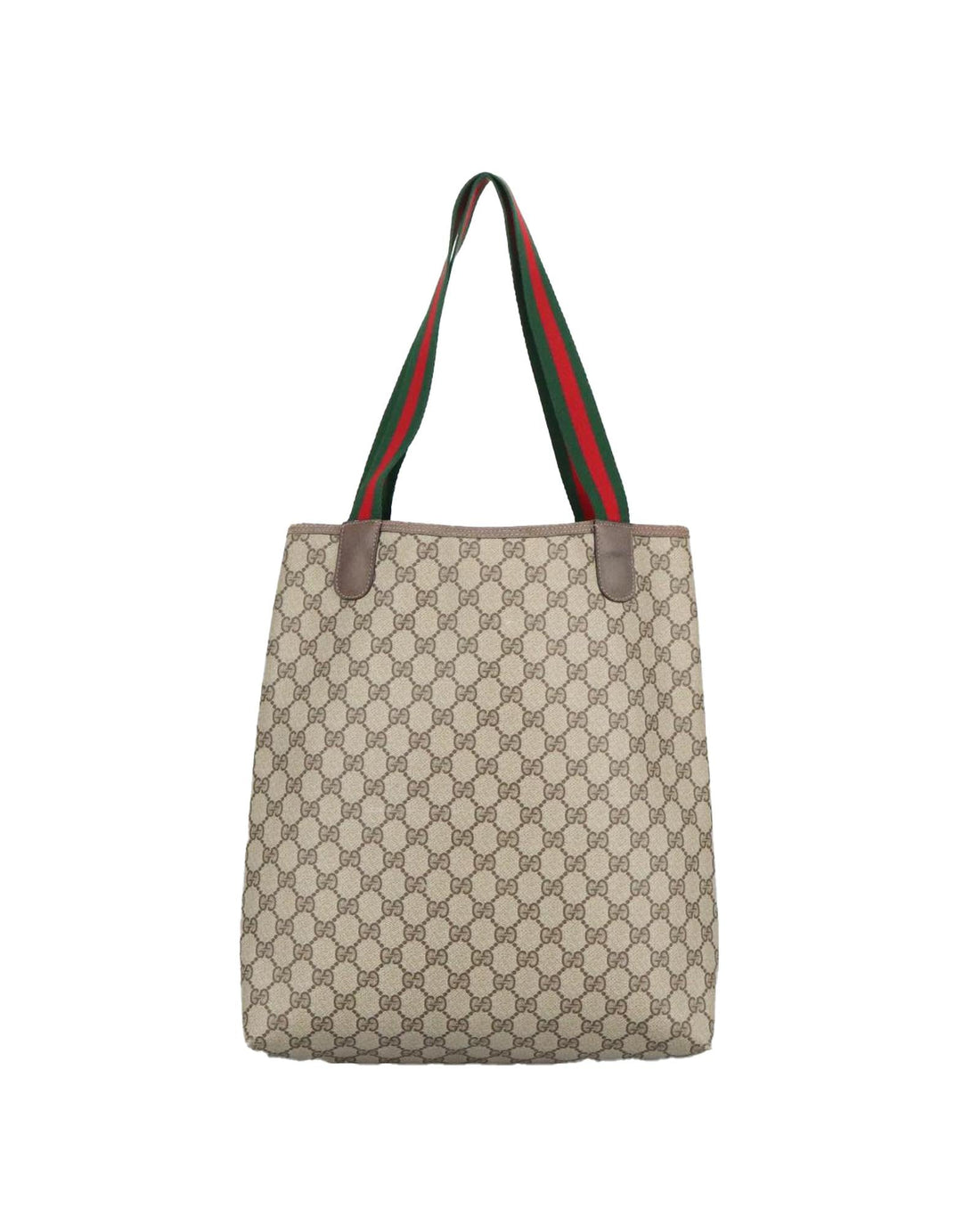 GG Supreme Web Sherry Line Tote Bag PVC Leather