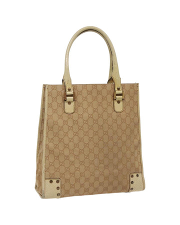 GG Canvas Tote Bag with Gold Accents