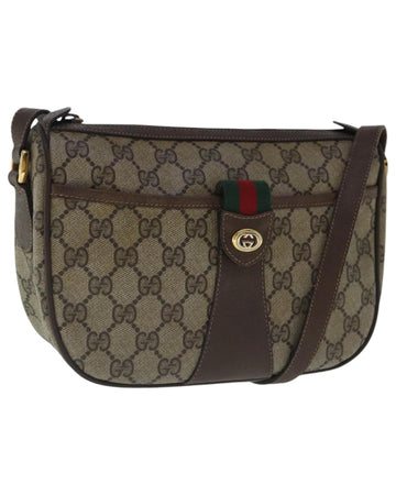GG Supreme Web Sherry Line Shoulder Bag in PVC Leather and GG Canvas