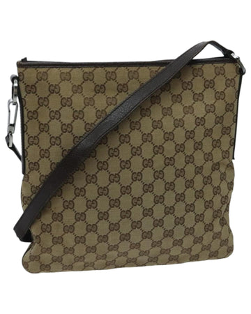 GG Canvas Shoulder Bag with Silver Accents