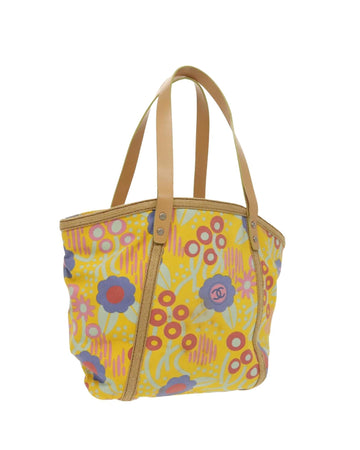 Canvas High Summer Tote Bag with CC Auth Detailing