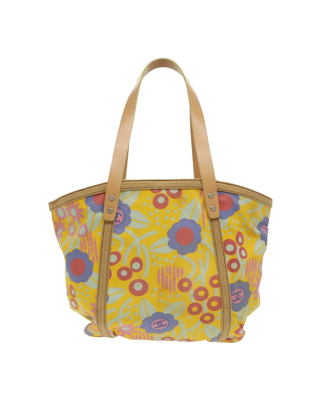 Canvas High Summer Tote Bag with CC Auth Detailing