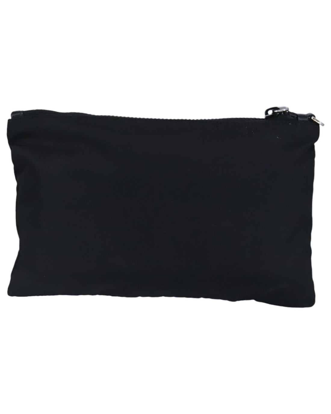Nylon Clutch Bag with Silver Accents and Dust Bag