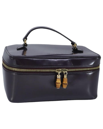 Vanity Cosmetic Pouch Enamel with Gold Accents
