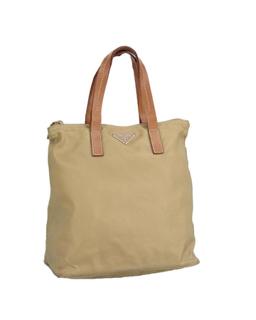 Nylon Hand Bag with Silver Accents from Italy